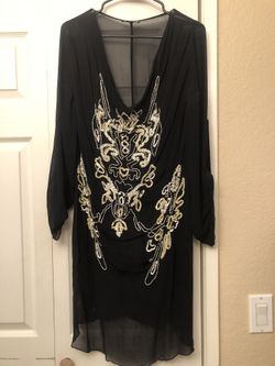 Amsterdam Black sheer dress white design