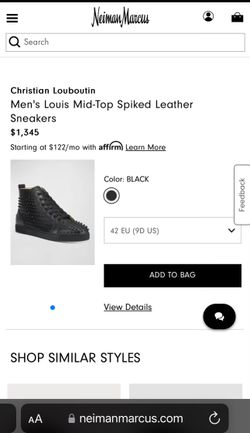 Christian Louboutin Men's Louis Mid-Top Spiked Leather Sneakers
