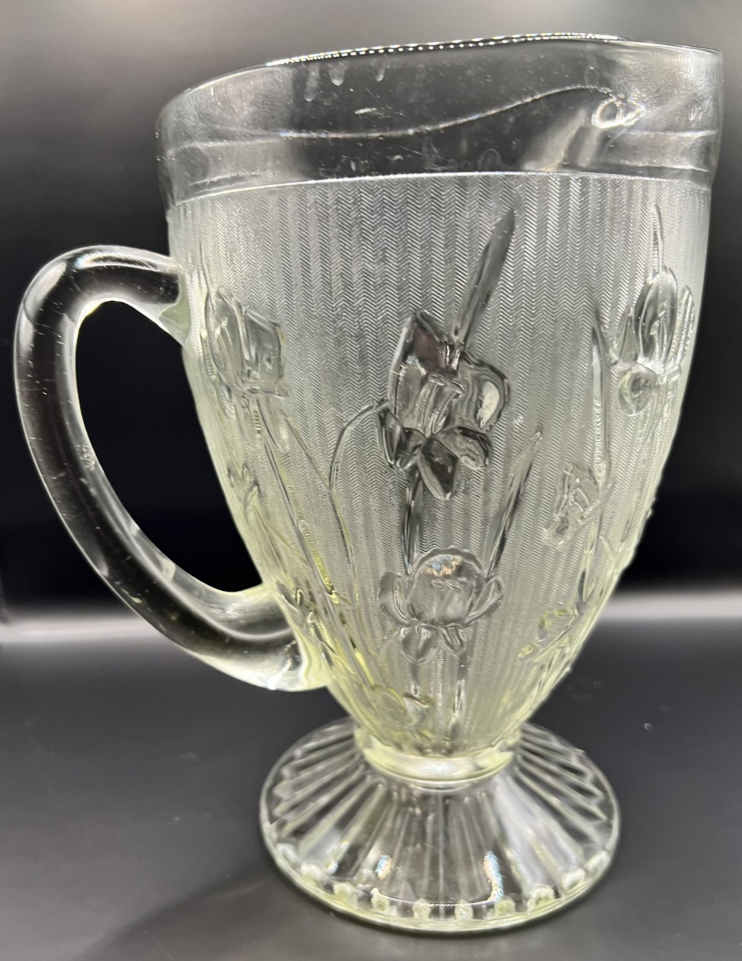 Antique carnival pitcher Iris patter