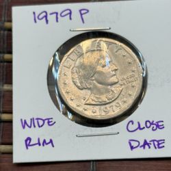 Very Popular 1979 P Wide Rim Near Date SBA Dollar 