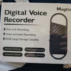 64GB Digital Voice Recorder with Playback - 750 Hours Voice Activated Recorder Digital Audio Recorder with MP3 Player - Small Recording Device Portabl