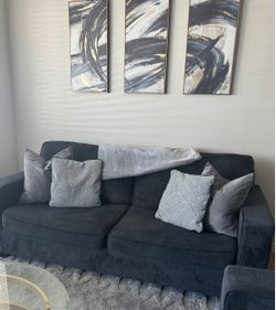 Dark Grayish-Blue Couch & Loveseat Set