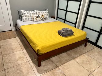 West elm queen bed frame