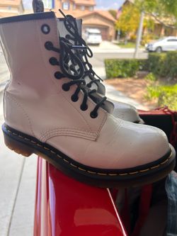 White Doc Martin girl boots