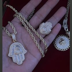Whole Set Chain And Pendant And Ring