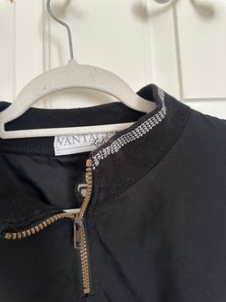 Vantage black quarter zip pull over jacket vintage