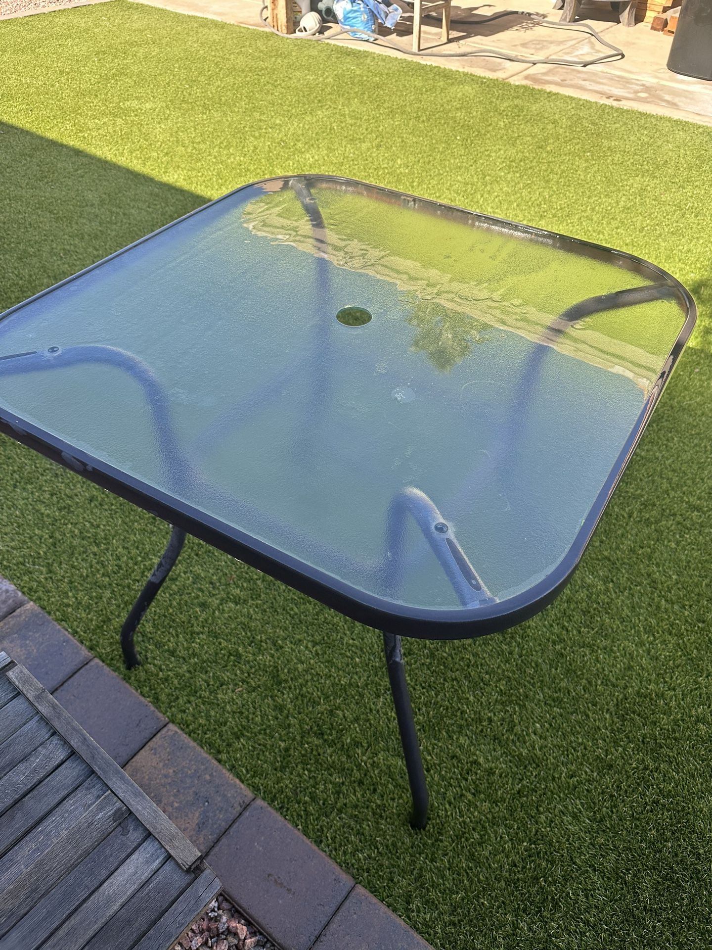Glass Patio Table (no Umbrella) 