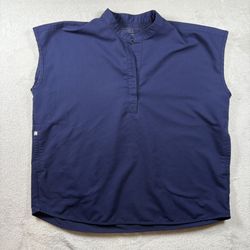FIGS Top Women's Size L Blue Technical Collection Scrubs Shirt #3591