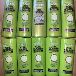 10 Garnier Fructis Curl Nourish Sulfate-Free Shampoo 12.5oz & conditioner 12oz