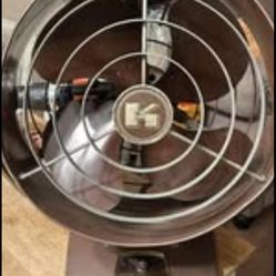 Vintage Mid Century Modern Kenmore Metal Fan ~ Working 3 Speed~ Brown 19”x14”.great  Condition 