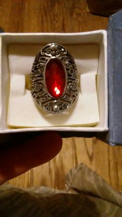 Stainless Steel & Crystal Ring