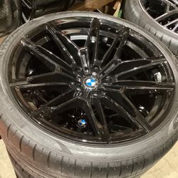 BMW M2 M3  OEM GLOSS BLACK MULTI SPOKE WHEELS TIRES NEW 2024