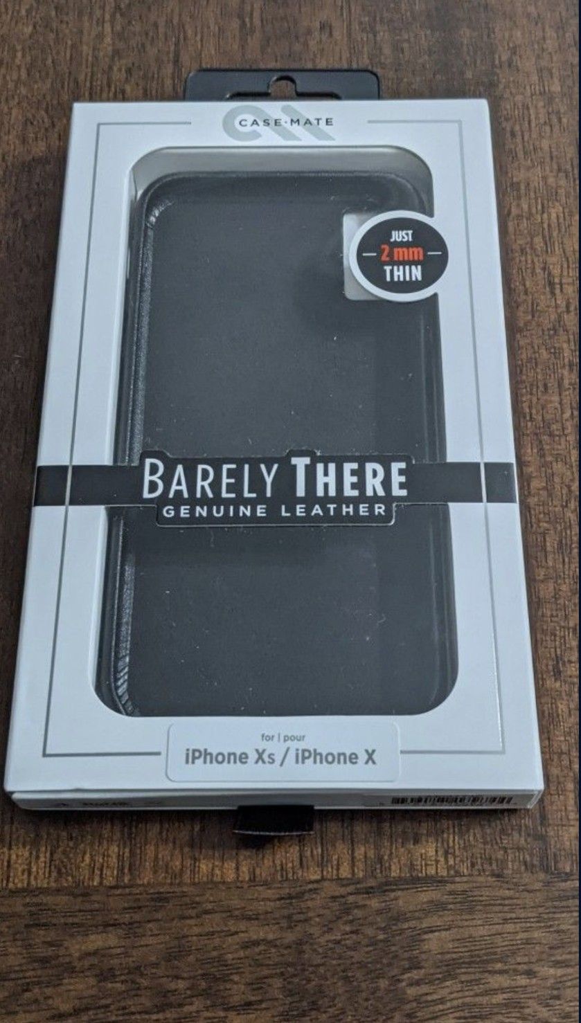 iPhone Xs/iPhone X Case Mate Black Genuine Leather Phone Case