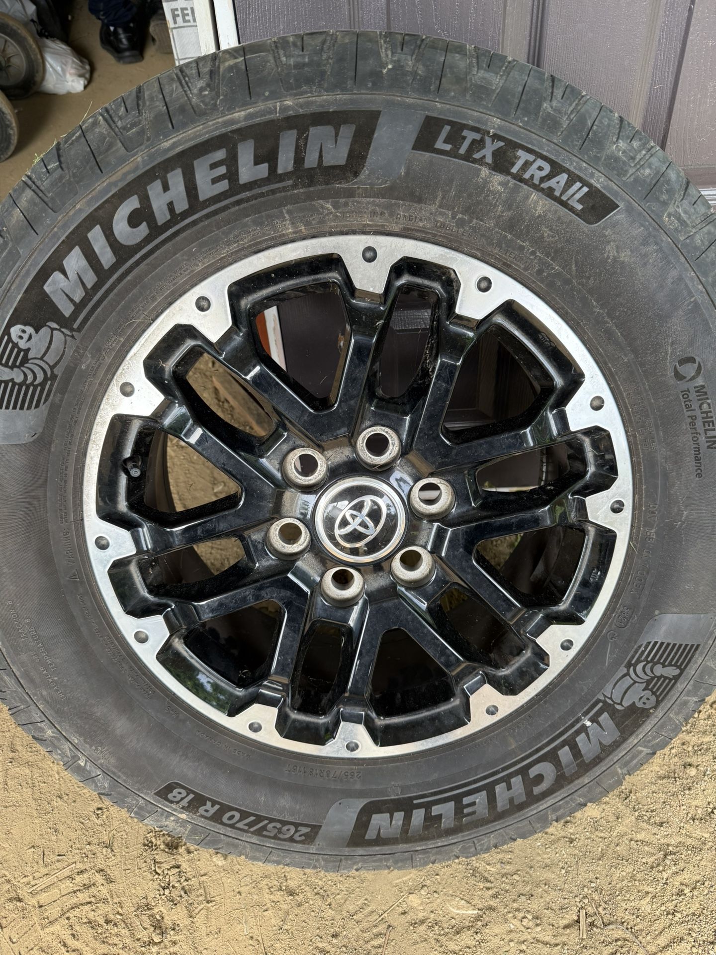 4 Toyota Tundra OEM black wheels rims , tires Sequoia 2024 2025 NEW