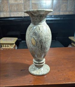11.5" x  4 3/4" Fossil Stone Vase