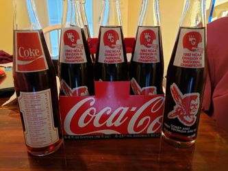 1982 University of West Georgia braves champions Coke 6pk bottles