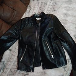 H&M Black Faux Leather Jacket