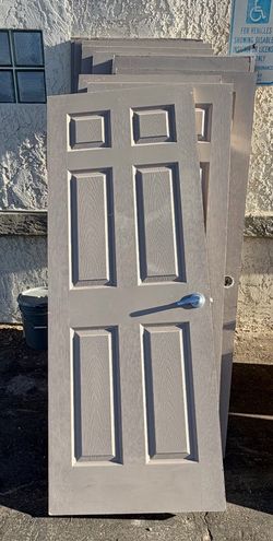 6 panel interior door 30”W x80” H
