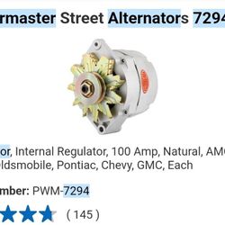 POWERMASTER PERFORMANCE ALTERNATOR  #7294  GM CHEVY
