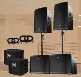 Electro-Voice ETX Series Powered Speaker System 12" PA Monitors 15" Subwoofer 7600 Watts Package 🚨 Payment Options Available 🚨 No Credit Needed 🚨 