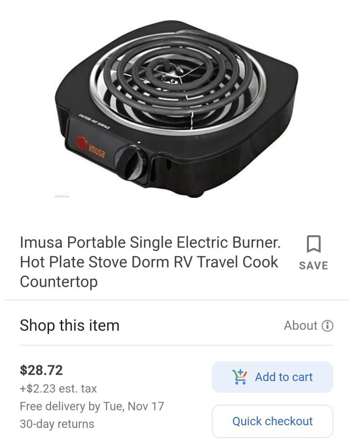 Imusa Portable Single Electric