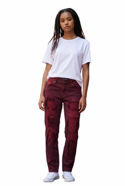 Fashion Nova Burgundy Women’s Jean’s Size 13