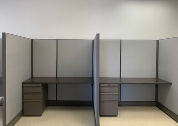 Tall-Panel Cubicle Workstations – L-Shape, Multiple Configurations