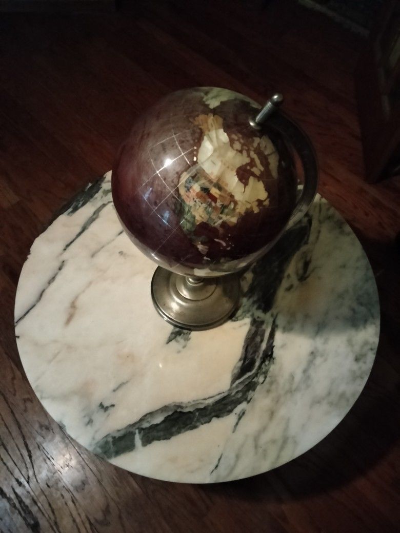 Antique Real Marble 1 In Thick Coffee Table