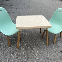 B. toys Table and Chair Set for Toddlers – 1 Craft Table & 2 Chairs! For ages 3+. Retails $106.99 Table 24x21x19in  Chairs 16x15x26in Seat Height 11in
