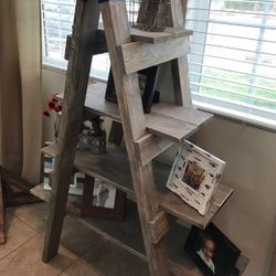 Custom made rustic/Farmhouse ladder Shelf