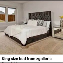 king bed frame and mattress 