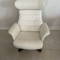 Rowen Lounge Chair White With Gray