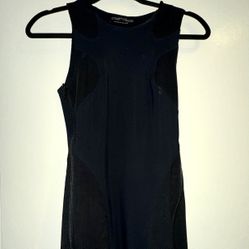 All Saints Black Zipper Dress