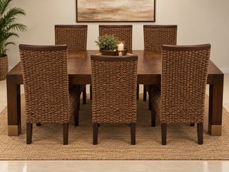 Solid Wood Extendable Dining Table + 6 Chairs – Heavy-Duty Quality