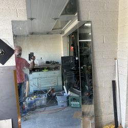 4 Same Size Thin Rectangle Mirrors & 1 Wider Rectangle