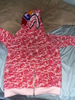 Pink bape hoodie