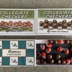 DOLPHINS, GATORS , SEMINOLES CHECKERS