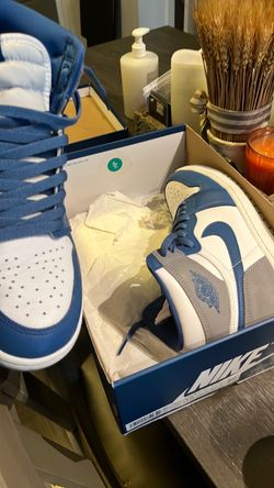 Retro 1 military blue and white