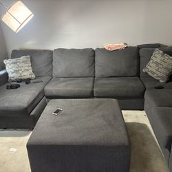 Gray Couches 75 Inch Philip Television