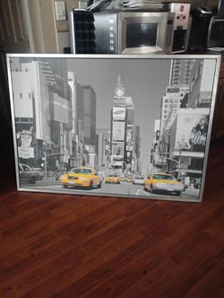 IKEA Large NYC Times Square Vilshult Framed Picture 55x40" 