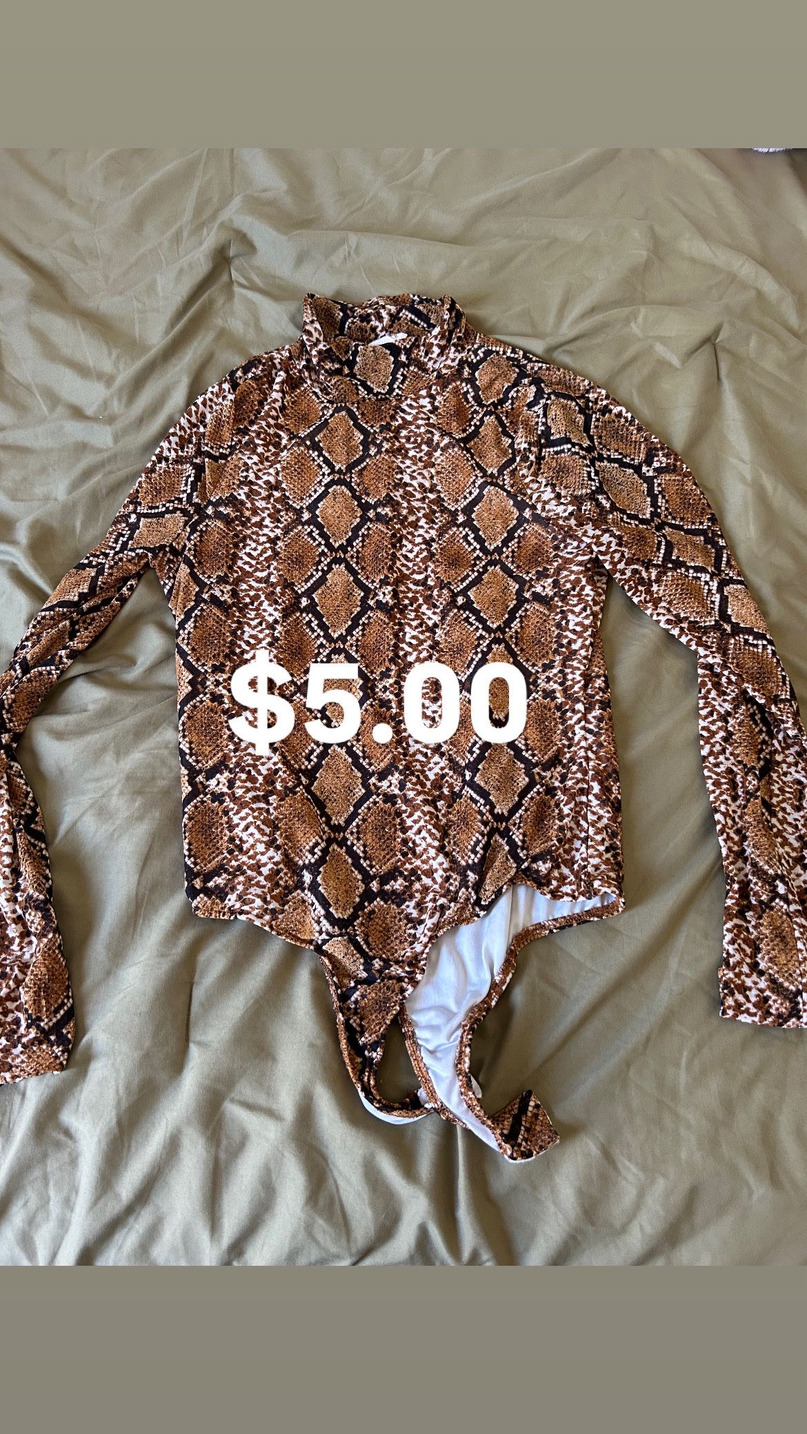 Snake Print Bodysuit