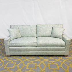 ( Delivery Available ) Ethan Allen Bennett Light Gray Sofa with Sleeper