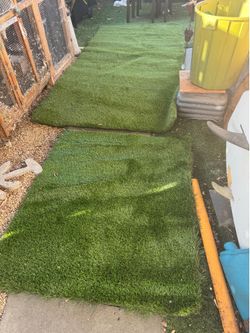 Two pieces of turf  9x4-1/2  4x3-1/2