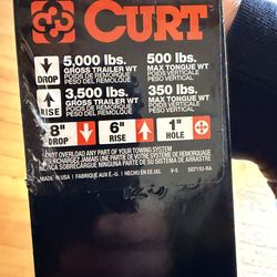 8” drop trailer hitch