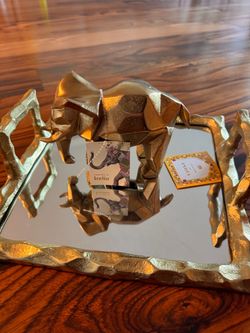 Mirror Tray with elephant for good luck