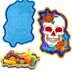 Resin Craft Large Skull Tray Molds