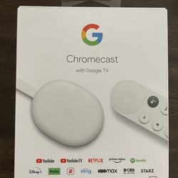 Google Chromecast 4K (White) + Voice Remote – Open Box!