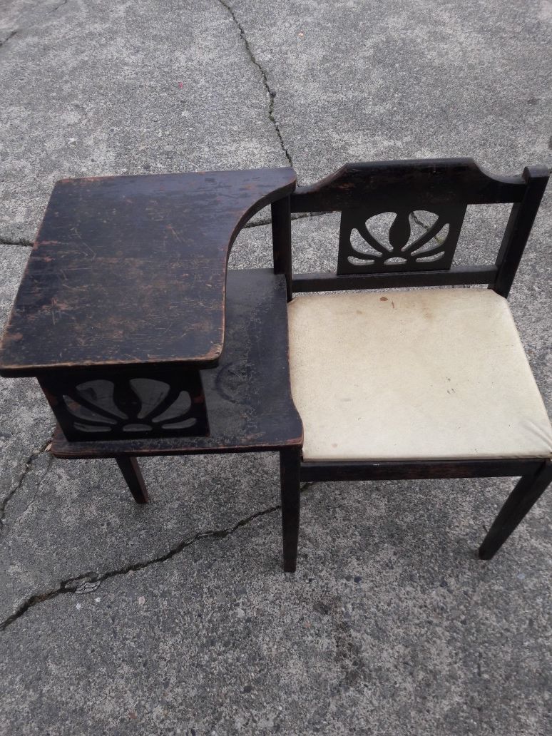 Cute! Antique phone table