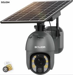 Soliom Outdoor Solar Powered Pan & Tilt 4G LTE 1080p Security Camera