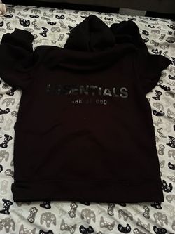 XS black essentials hoodie